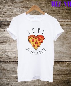 Love At First Bite Pizza T-Shirt