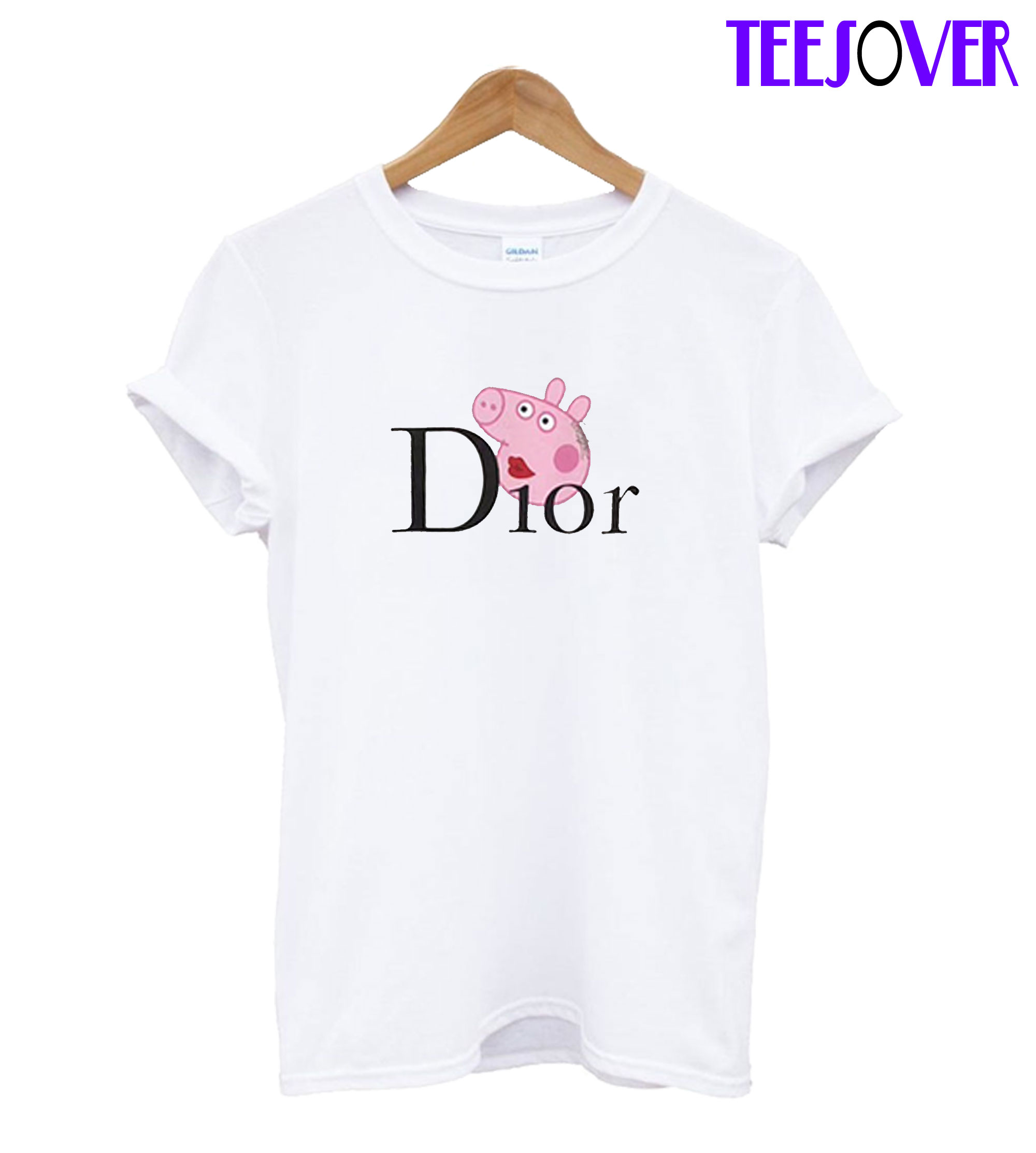 dior t shirt pink writing