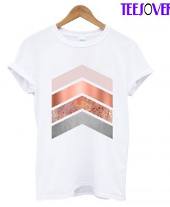 Blush and Rose Gold Chevrons T-Shirt