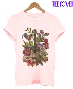 Colorful Flower Guitar T-Shirt