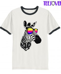 Cool Zebra Ringer T-Shirt