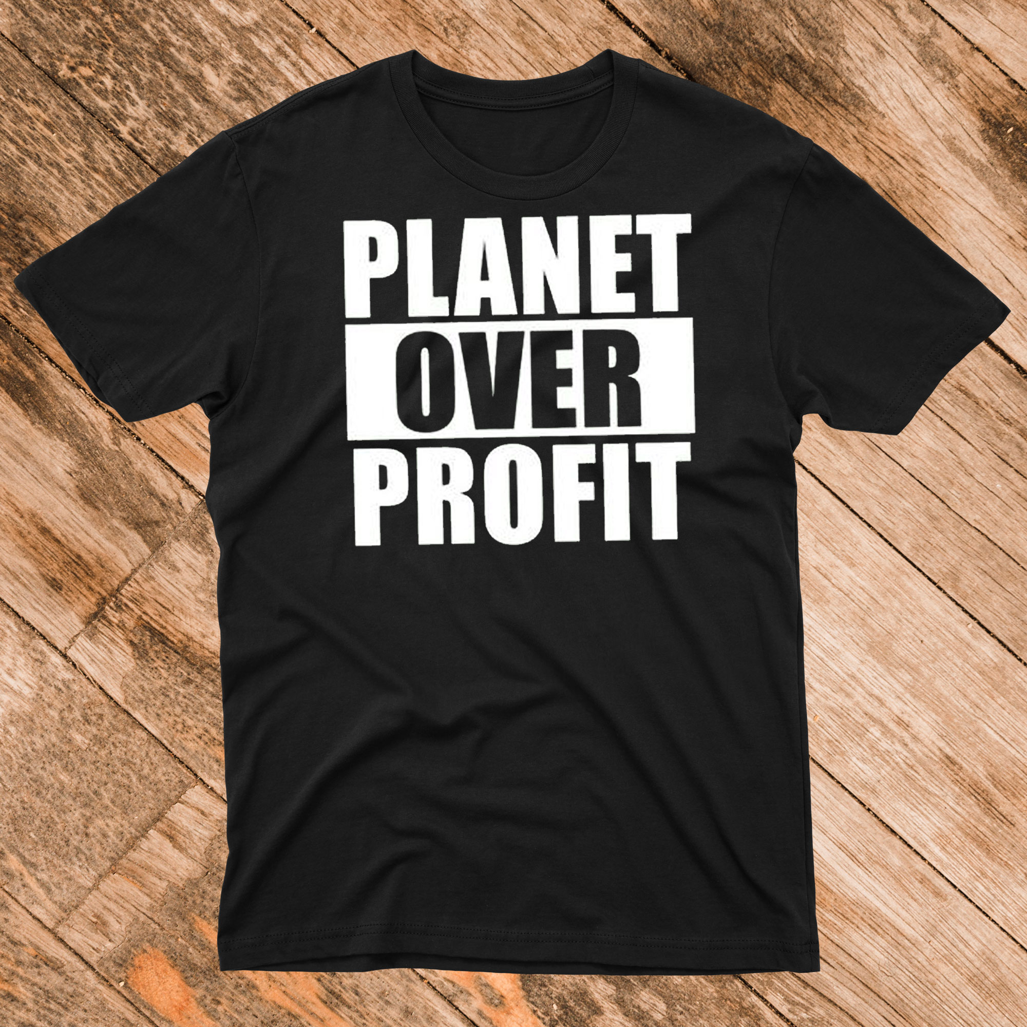 Earth Day Planet Over Profit White T Shirt