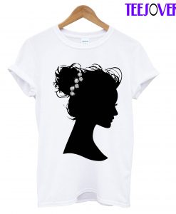 Elegant Crystal Hair Swirl T-Shirt