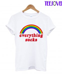 Everything Sucks Rainbow Color T-shirt