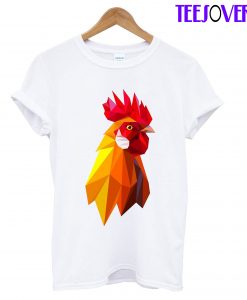 Head Of Red Fiery Rooster T-Shirt