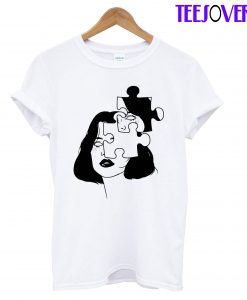 Illustration Girl Puzzle T-Shirt