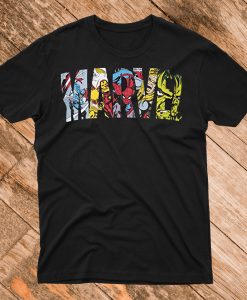 Marvel Comic Strip Logo T shirt