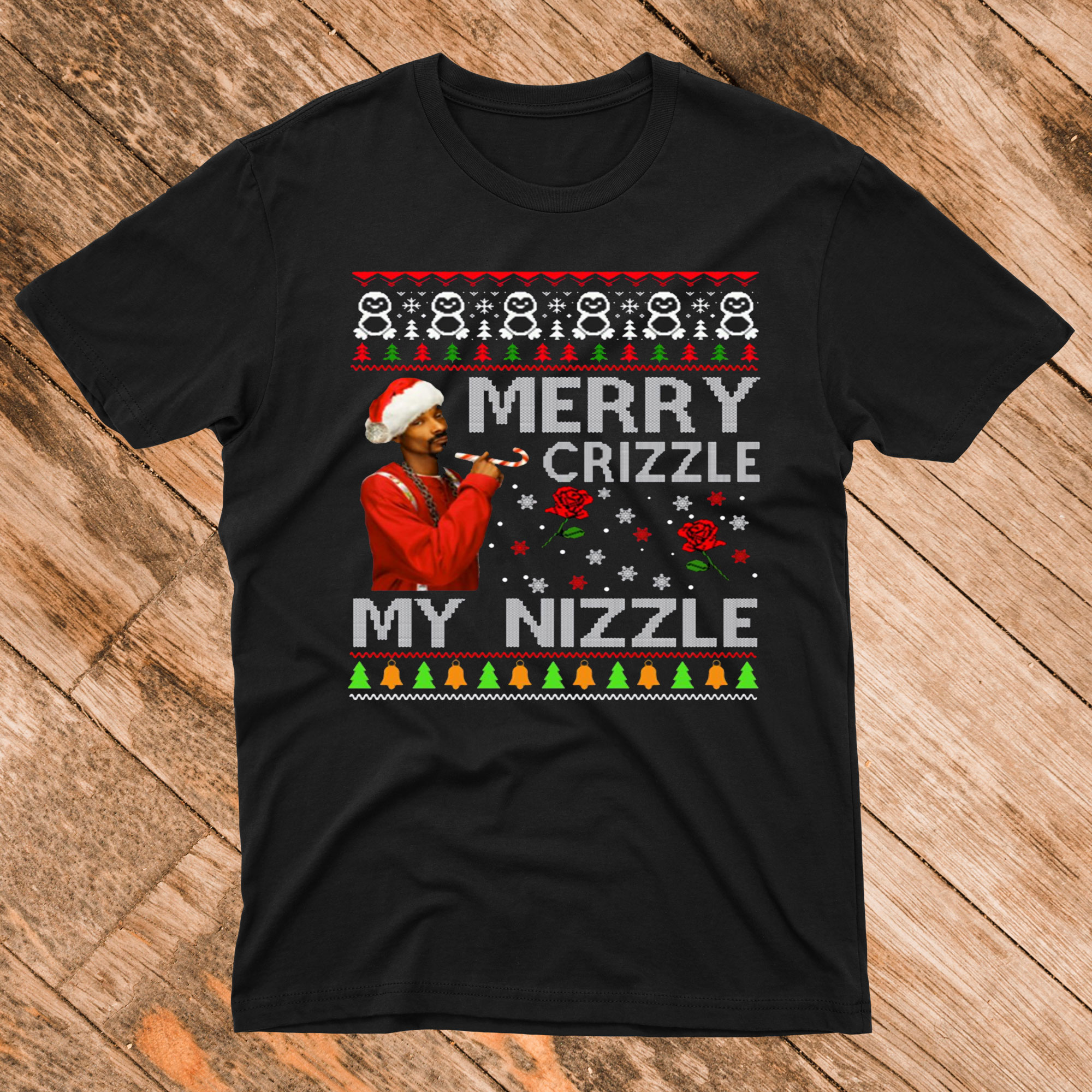 Merry Crizzle Funny Snoop Dogg Christmas T-Shirt