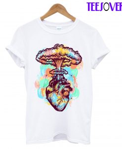 Nuclear Explosion Of Anatomical Heart T-Shirt