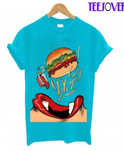 Picture Of Aating A Burger T-Shirt
