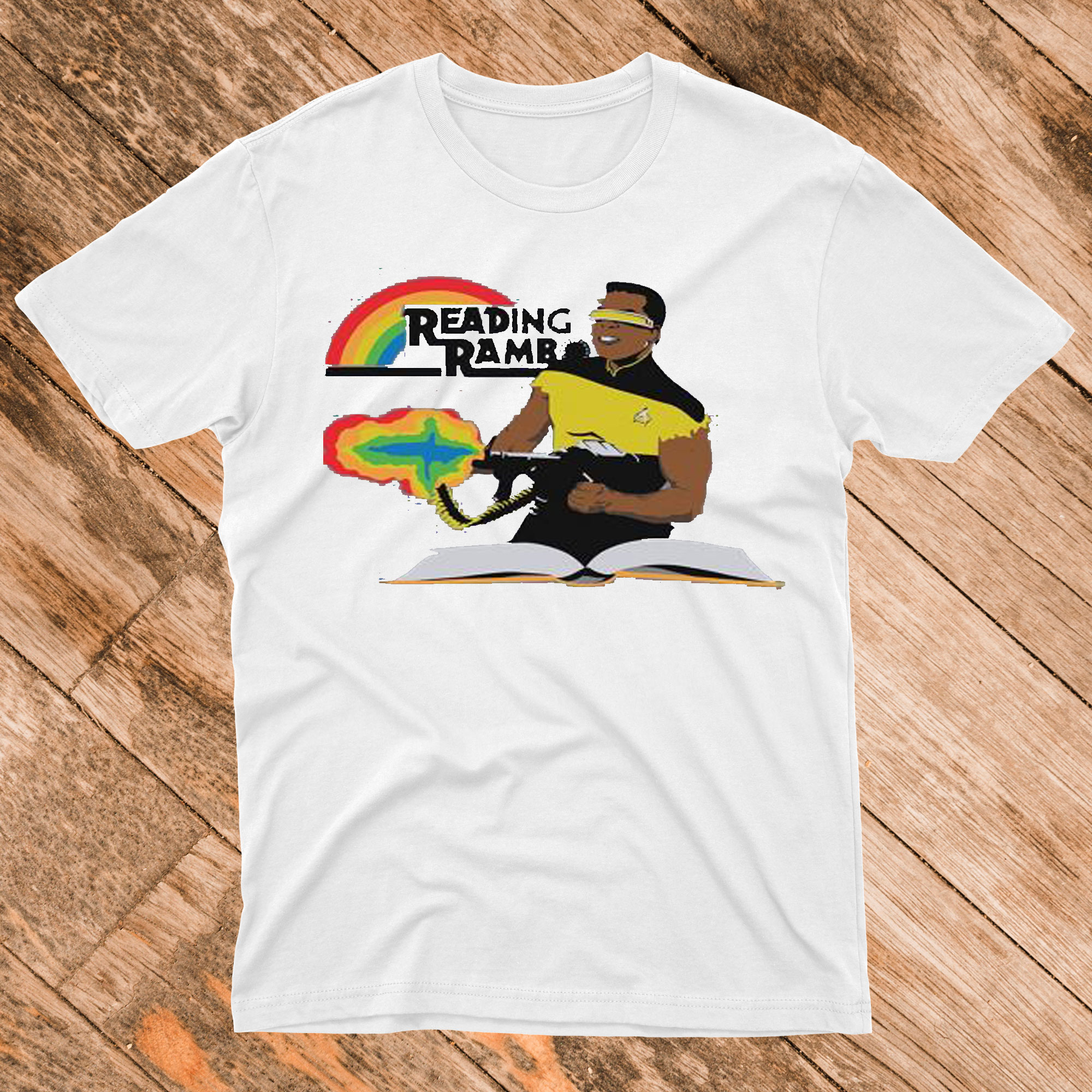 Star Trek Geordi Reading Rainbow T-Shirt