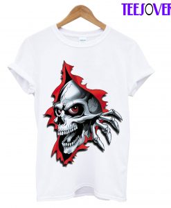 Three Dimensional Scary Skulls T-Shirt