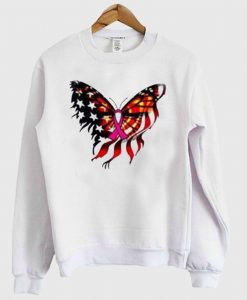 Butterfly American Flag Sweatshirt