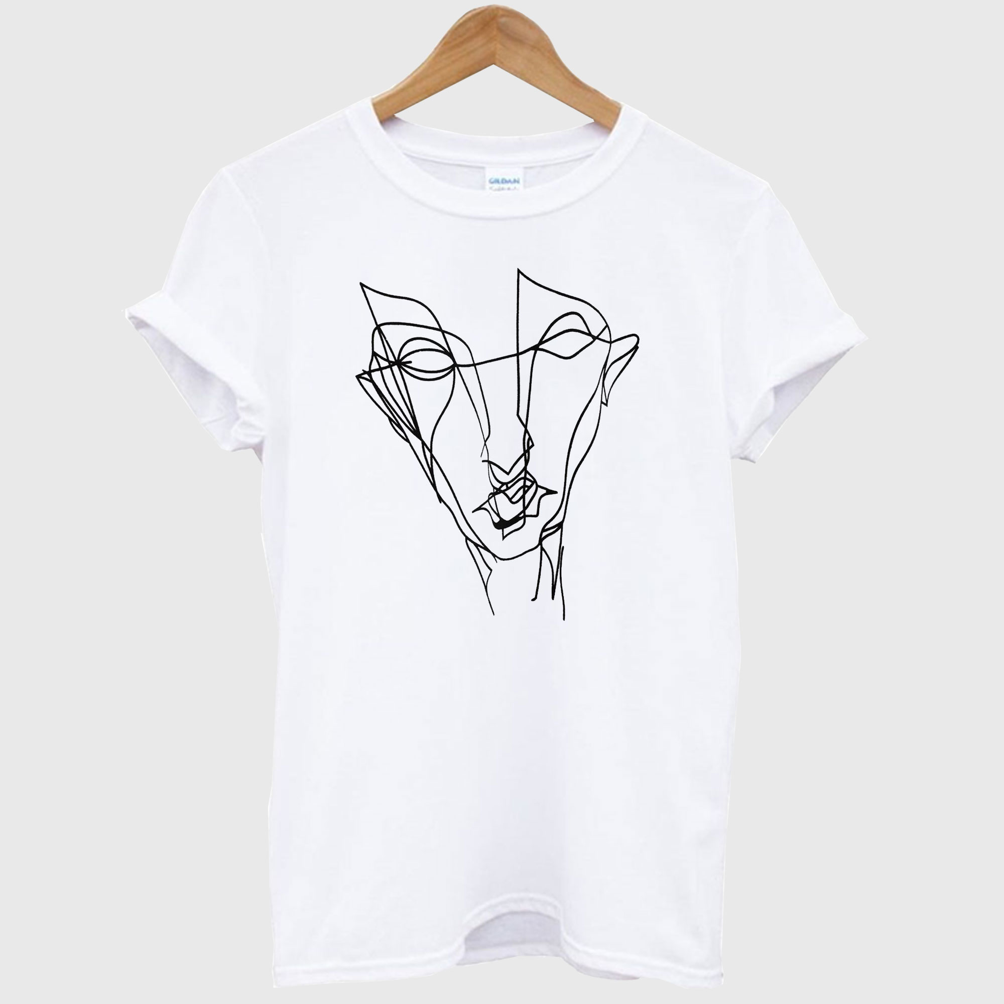 Abstract Graffiti Face T shirt