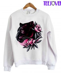 Black Cat Flower Sweatshirt