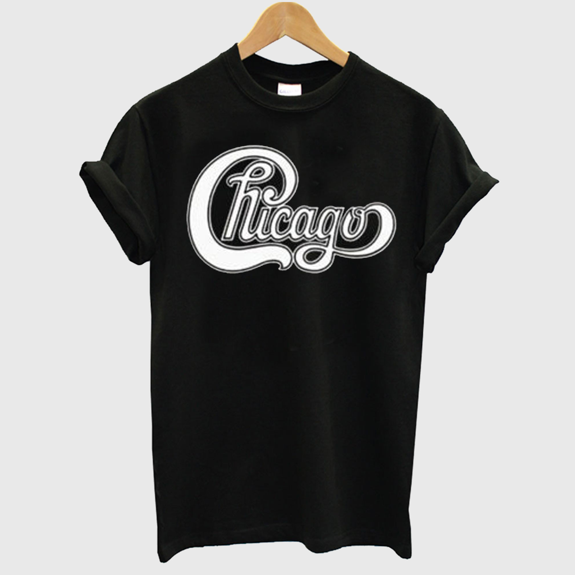 Chicago Rock Band Black Whie T Shirt