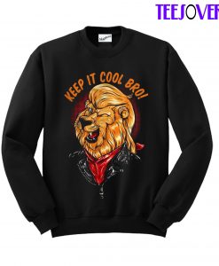 Cool Lion Biker Vector Sweatshirt