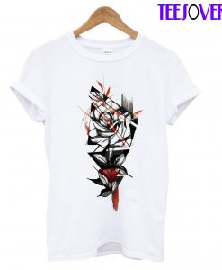 Glas Splittert Roses T-Shirt