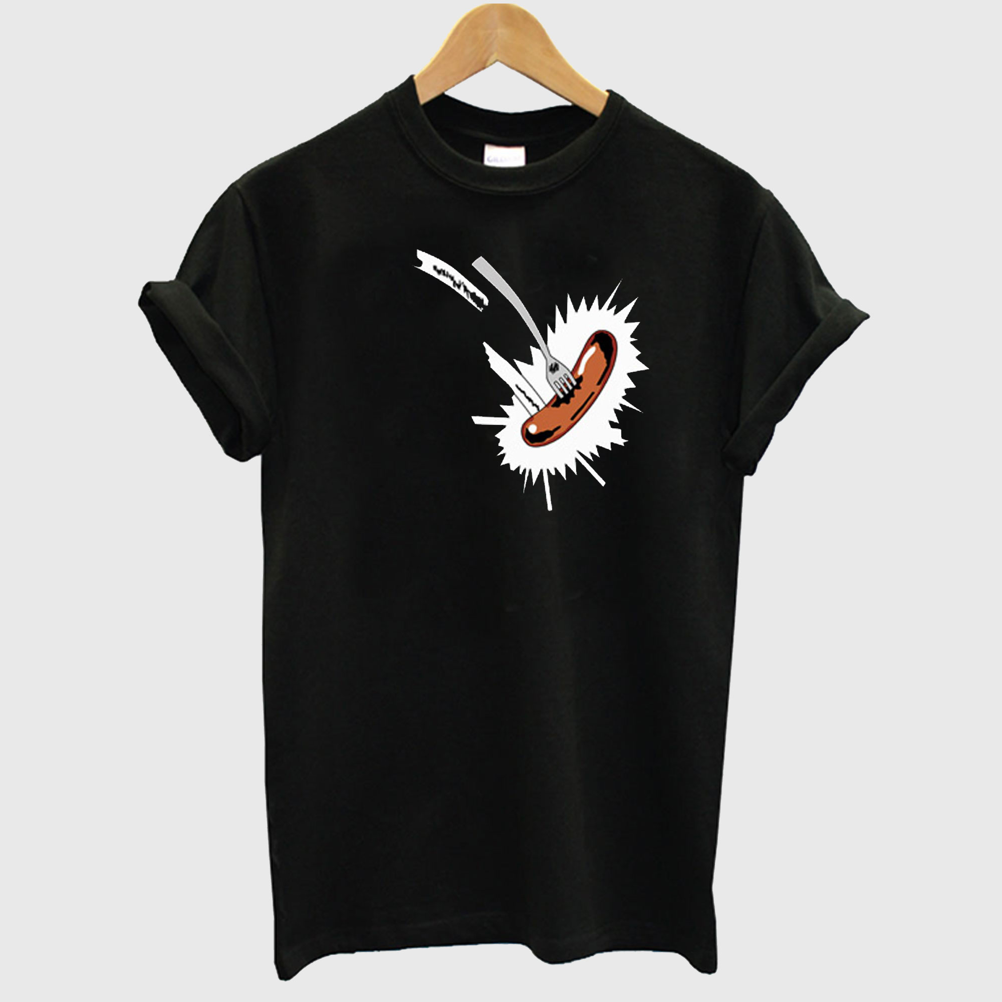 Grange Hill Sausage Black T shirt