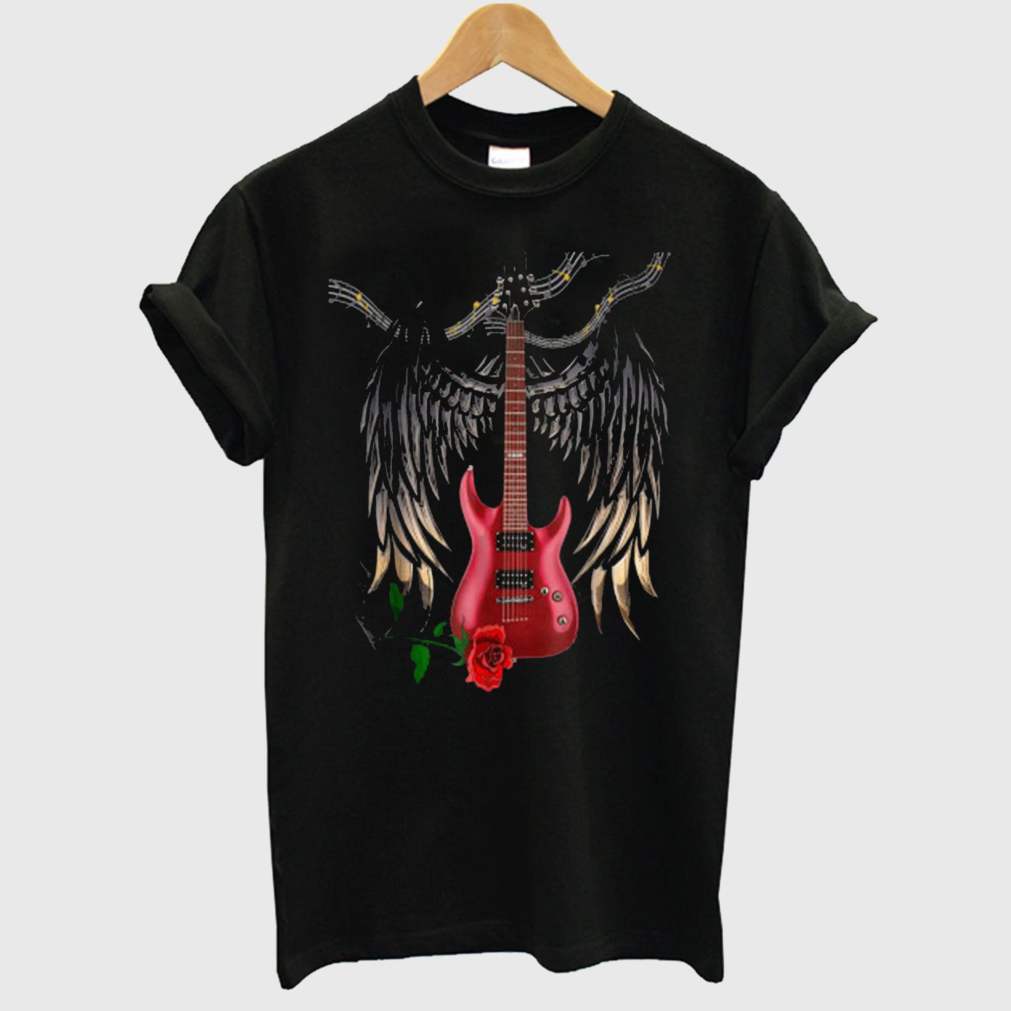 Guitar Angel Wings T shirt – teesover