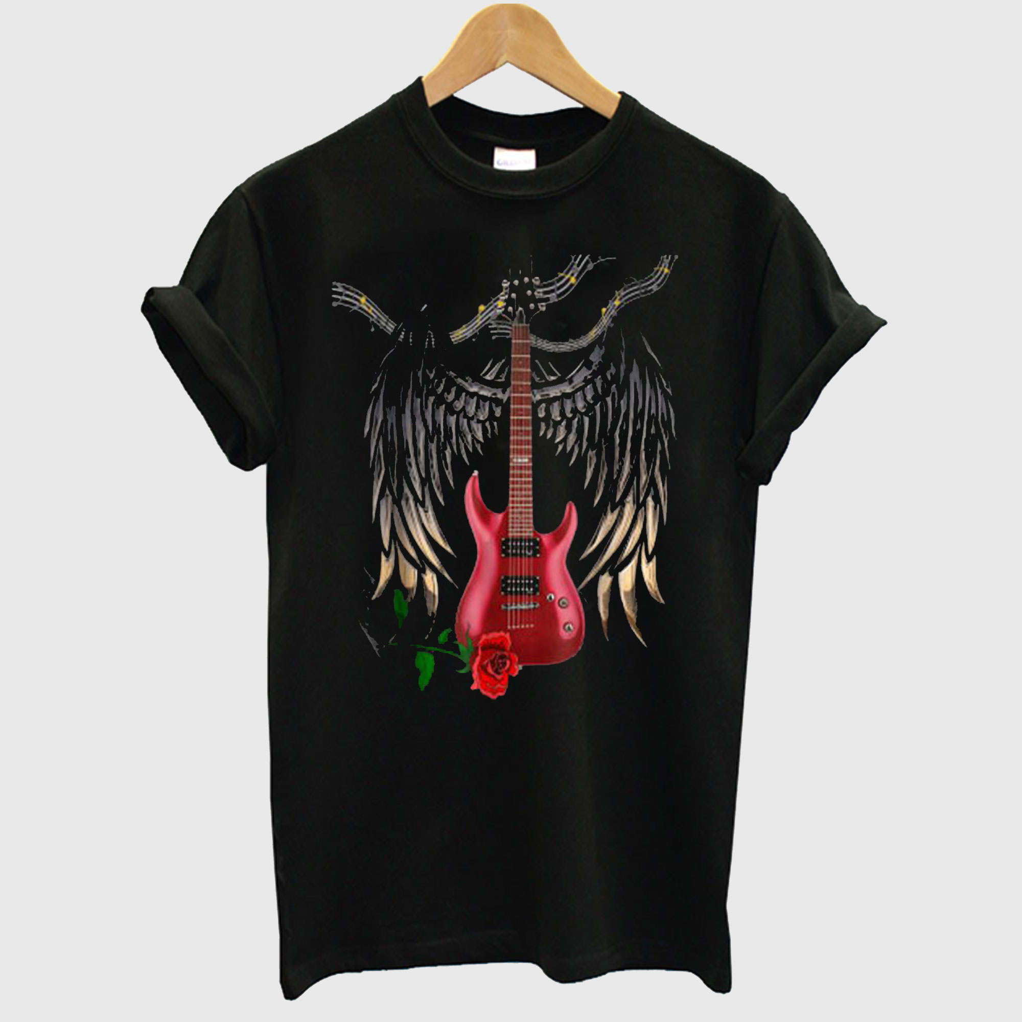 Guitar Angel Wings T shirt