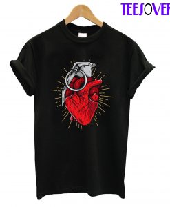 Heart Grenade Vector T-Shirt