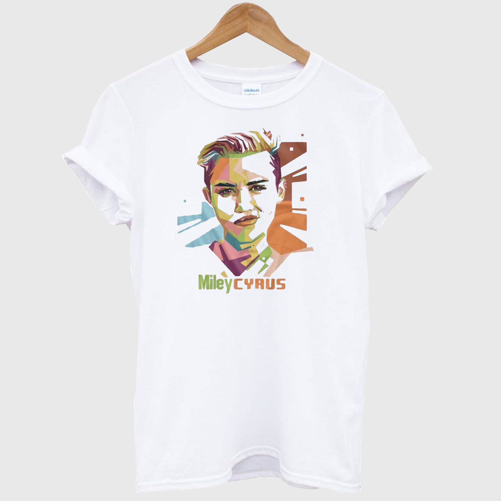 Miley Cyrus Graphic White T shirt