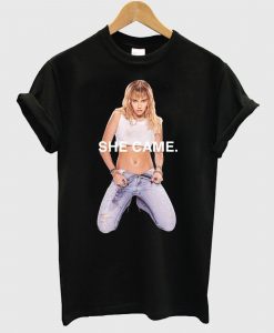 Miley Cyrus She Came Black T shirt