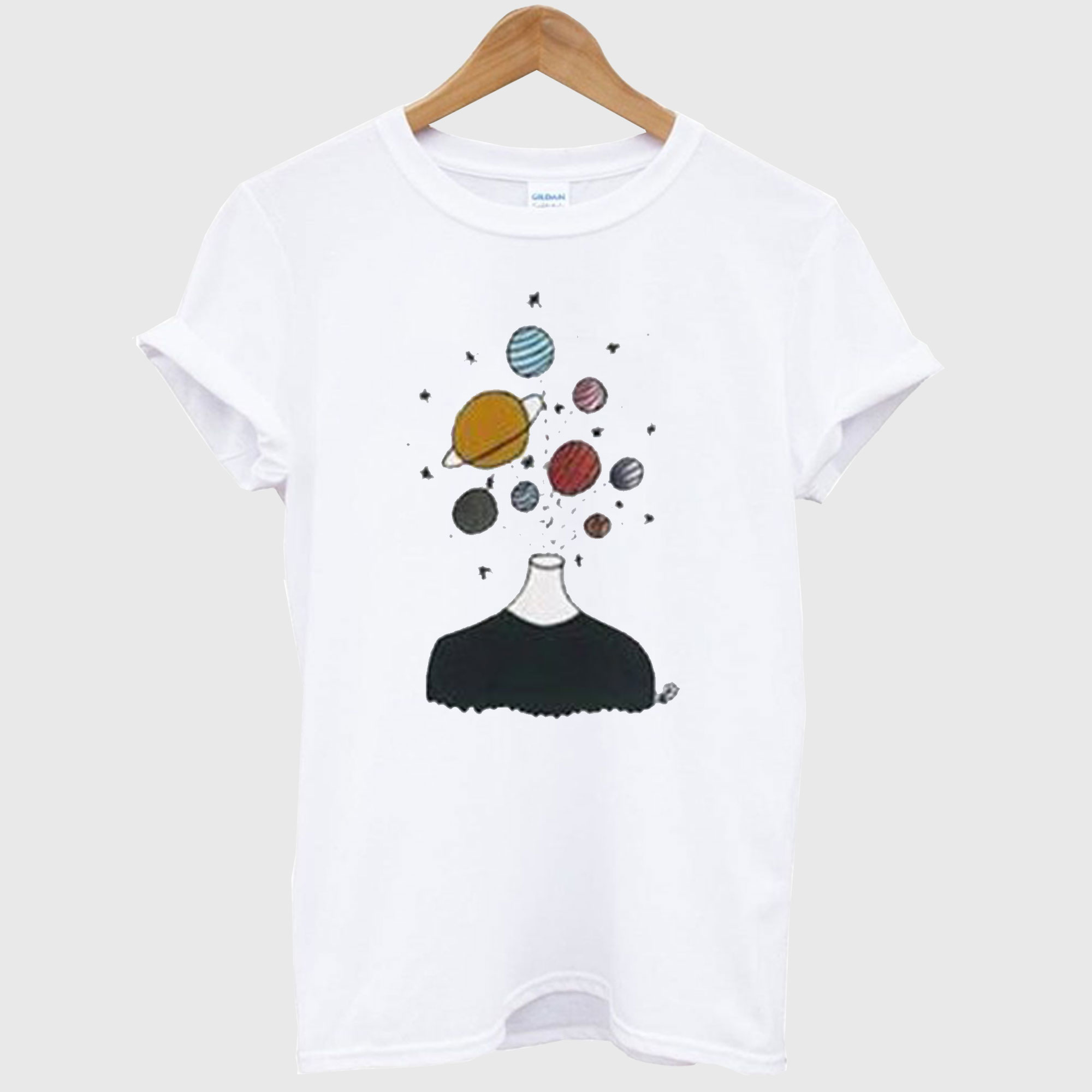 Minimalist Popping Planets T-Shirt