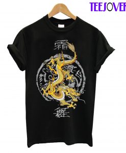 Power Dragon Embroidery T-Shirt