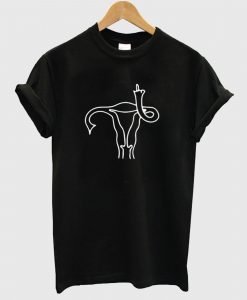 Pro Choice Middle Finger Uterus T shirt