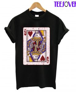 Queen Of Hearts Playing Card T-Shirt