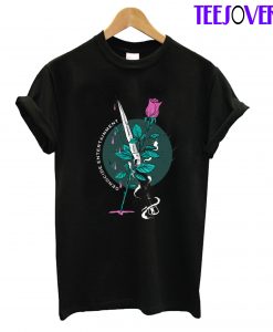 Rose and Dagger Design Crewneck T-Shirt