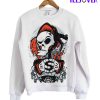 Skull Simple Orange Sweatshirt