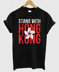 Stand With Hong Kong Black T shirt