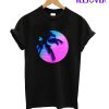 Sunset Beach Color Blue And Pink T-Shirt