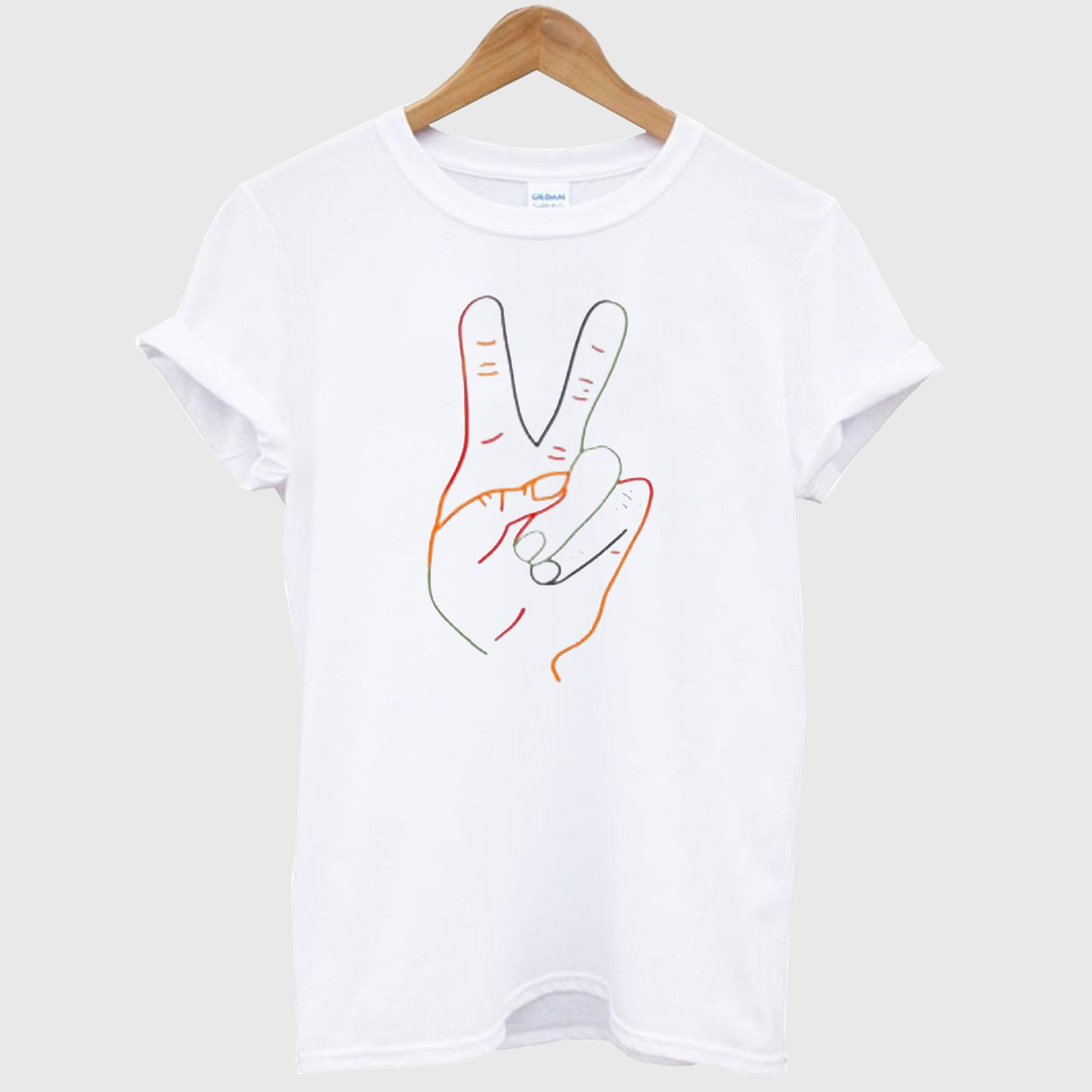 Timothee Chalamet Peace Sign T-shirt