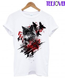 Tras Polka Wolf And Bird T-Shirt