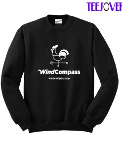 Wind Compass Solid White Sweatshirt