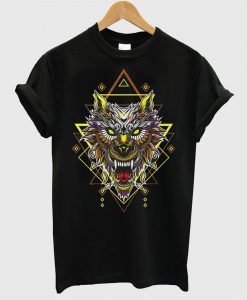 Wolf Head Geometric T-shirt