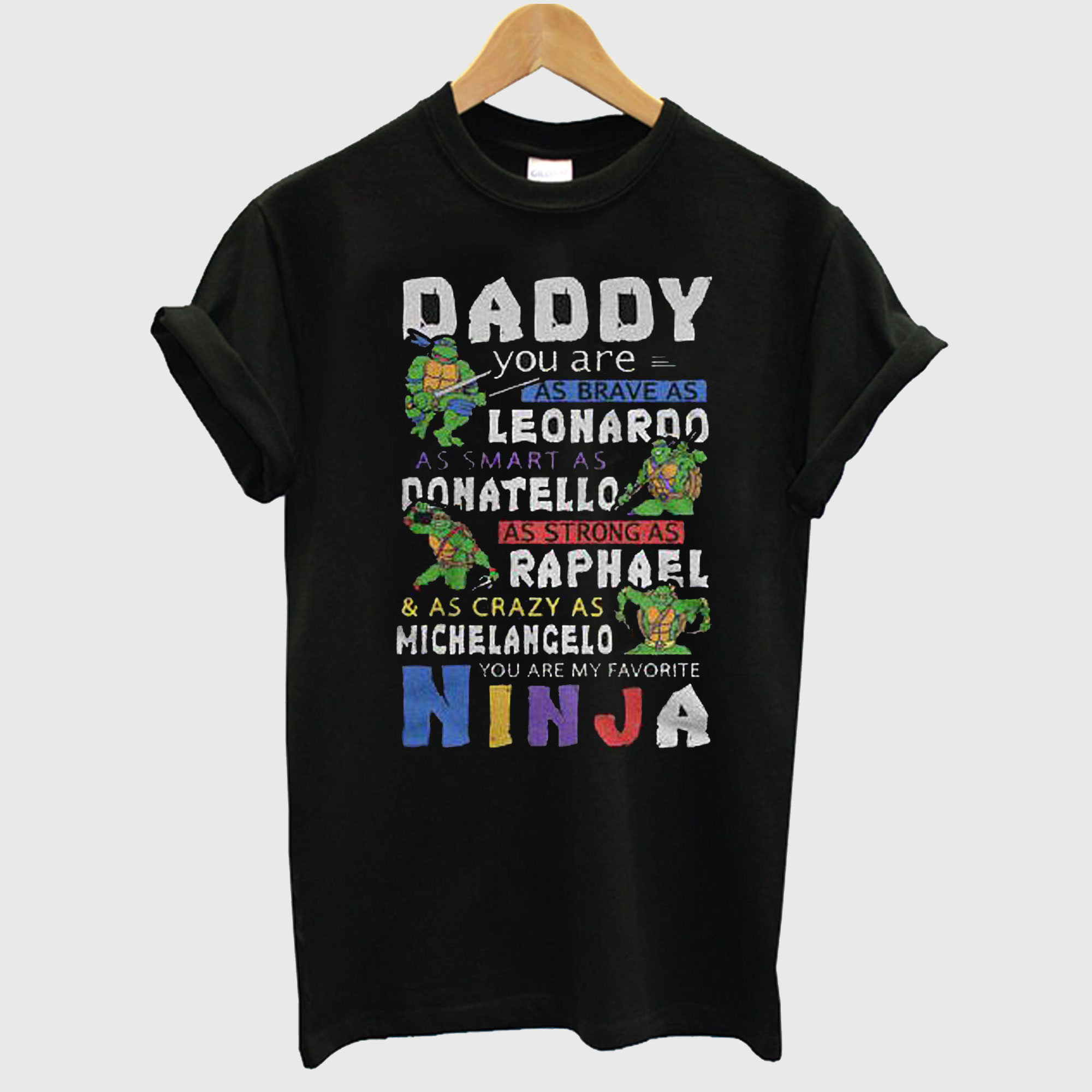 Father's Day Dad Teenage Mutant Ninja Turtles T-Shirt