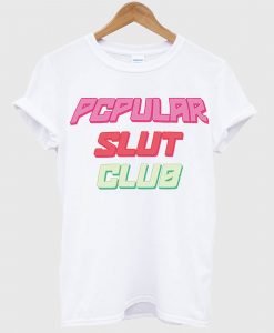 Popular Slut Club ringer T-shirt