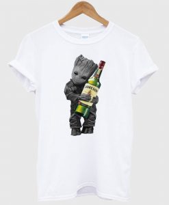 Baby Groot Hug Jameson Wine T shirt