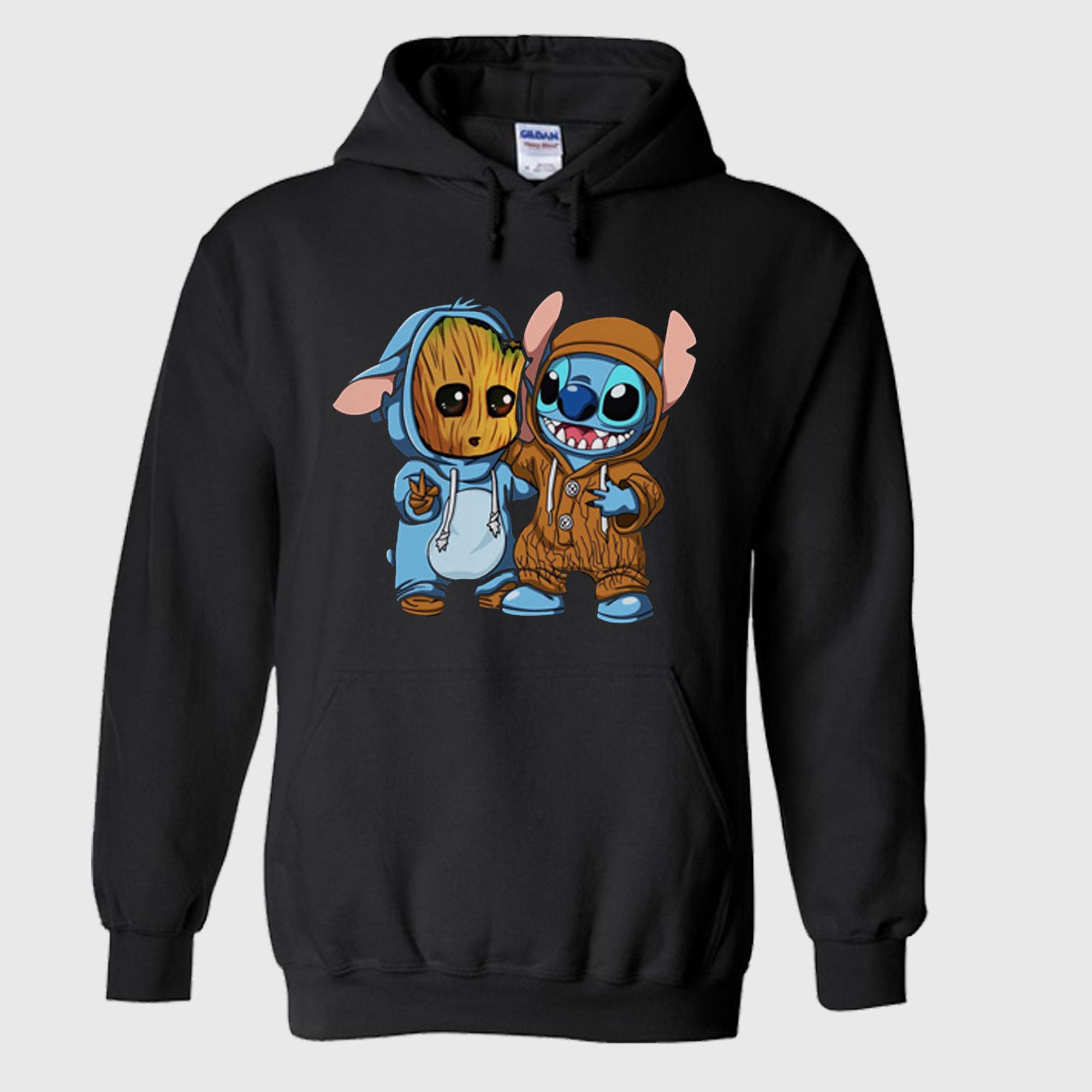 Baby Groot And Baby Stitch Hoodie