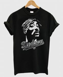 Dodgers Tupac Shakur Los Angeles Baseball T shirt