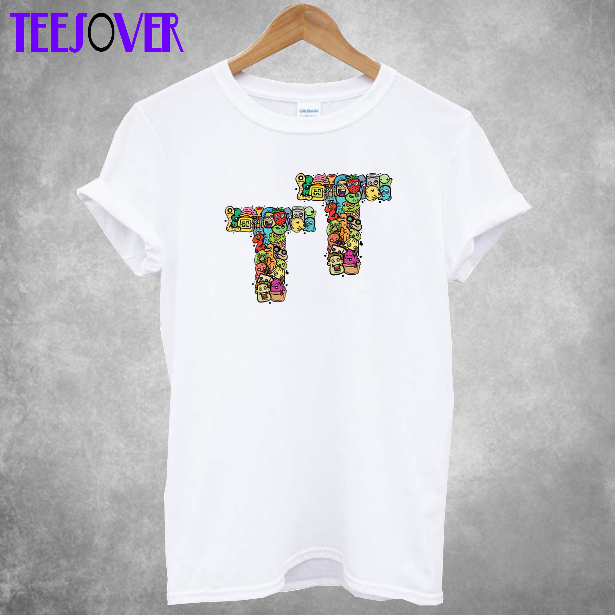 Alphabet Monster Letter T Monogram T-Shirt