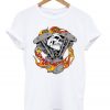 American Motorcycle Retro Engine Skull T-Shirt