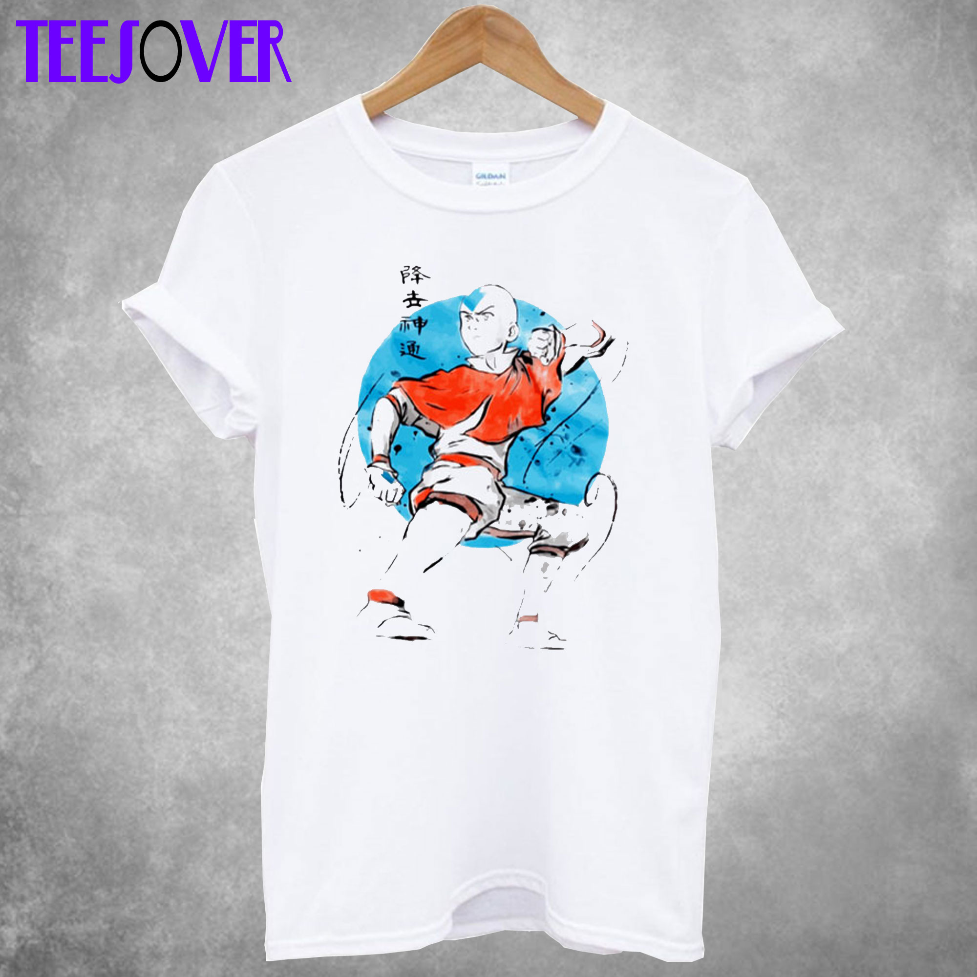 Avatar The Last Airbender Aang Watercolor V-Neck T-Shirt