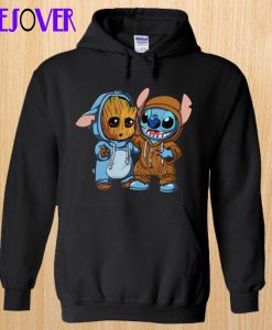 Baby Groot And Baby Stitch Hoodie