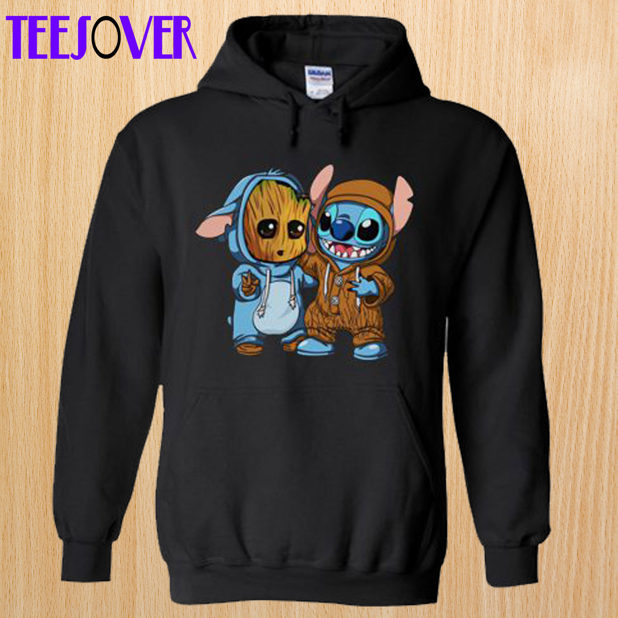 Baby Groot And Baby Stitch Hoodie